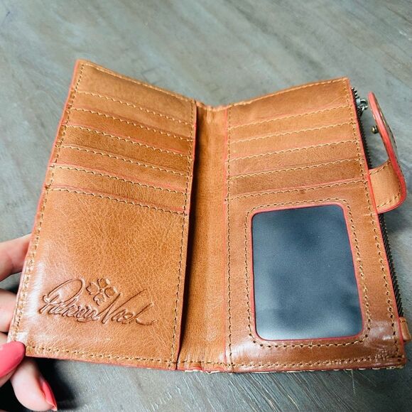 Patricia Nash Multi Color Woven wallet with leather trim. - Picture 4 of 8